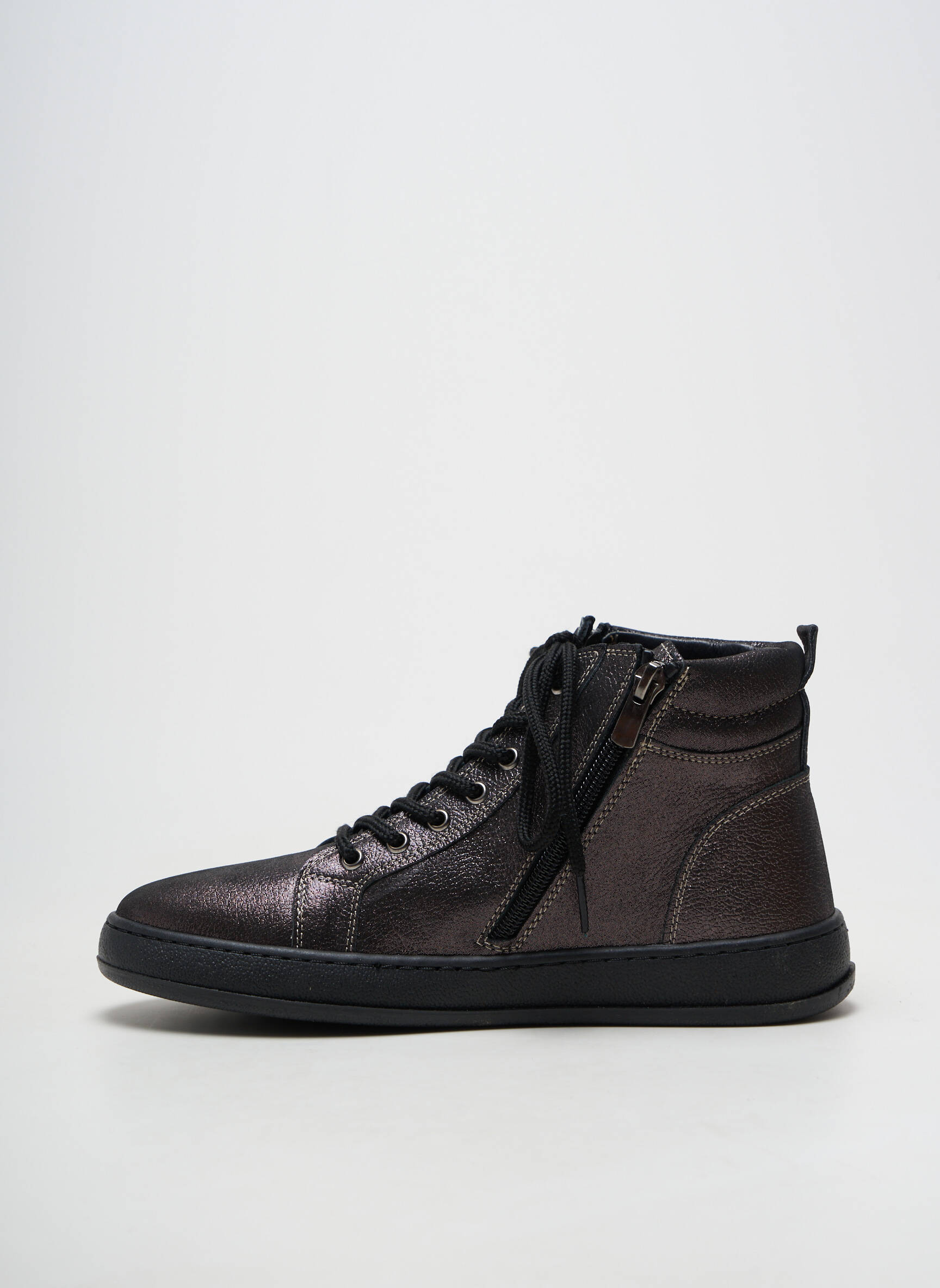Adidași material neted toc plat până la 3 cm negru COCO ET ABRICOT femeie