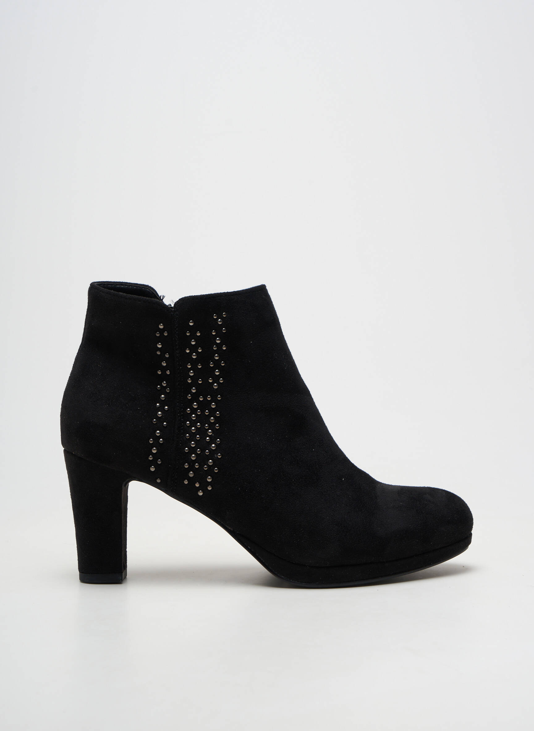 Botine/ghete toc pătrat toc de 7 la 9 cm negru MARIAMARE femeie