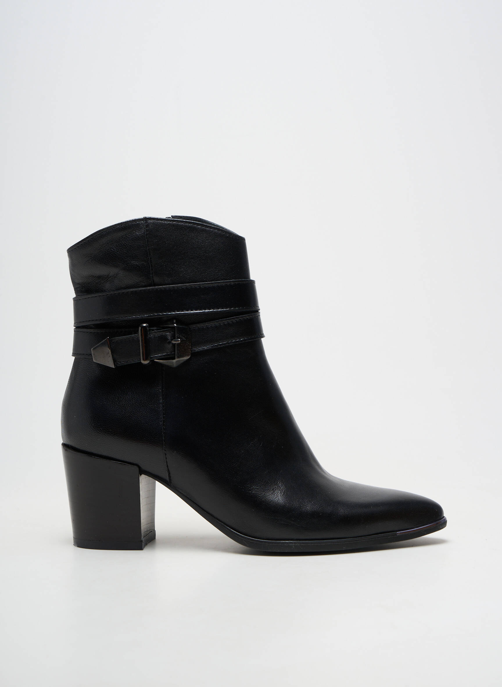 Botine/ghete material neted toc de 4 la 6 cm negru MAJA femeie