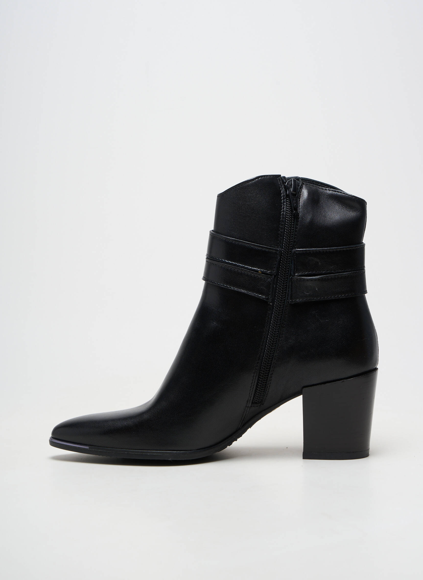 Botine/ghete material neted toc de 4 la 6 cm negru MAJA femeie