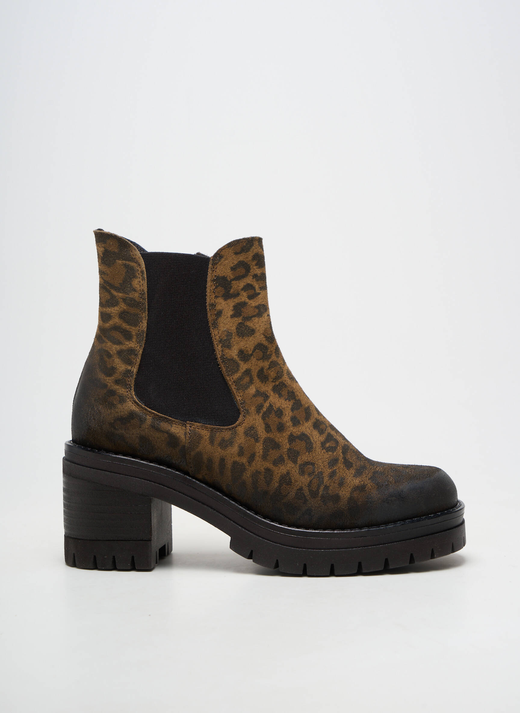 Botine/ghete material neted toc de 7 la 9 cm maro COCO ET ABRICOT femeie
