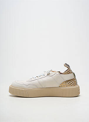Adidași material neted toc plat până la 3 cm bej CRICKIT HAMBURG femeie