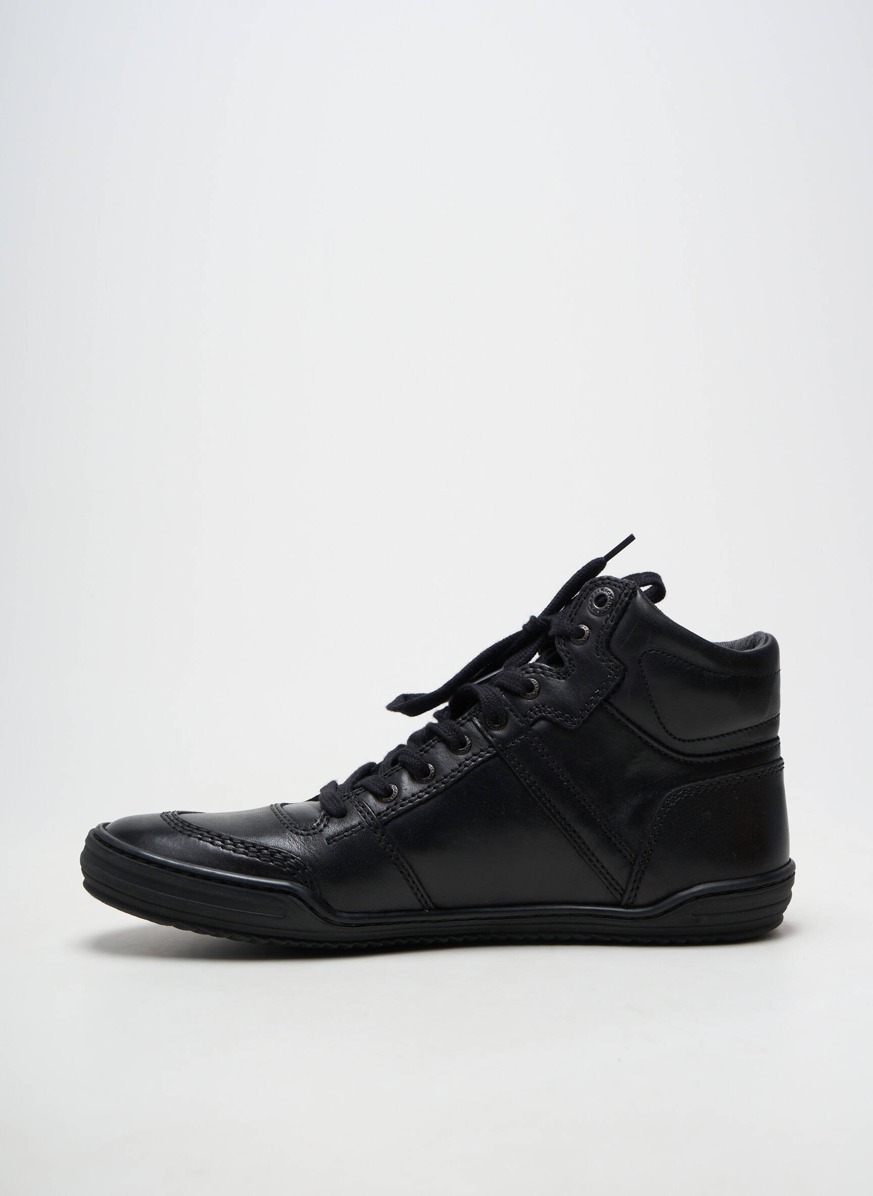 Adidași material neted vârf rotund negru KICKERS bărbat