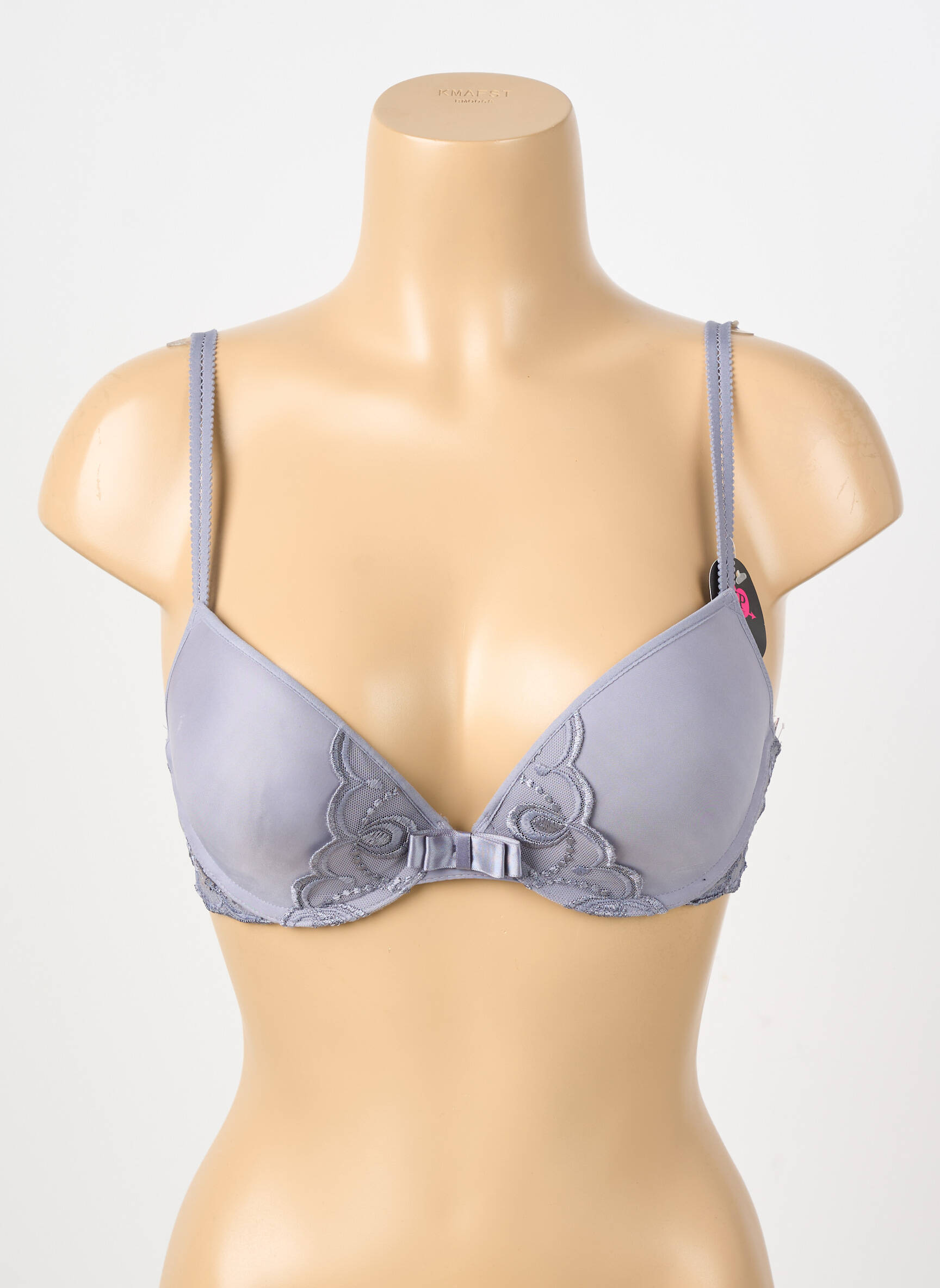 Sutien efect material satinat top sutien push-up gri PASSIONATA femeie
