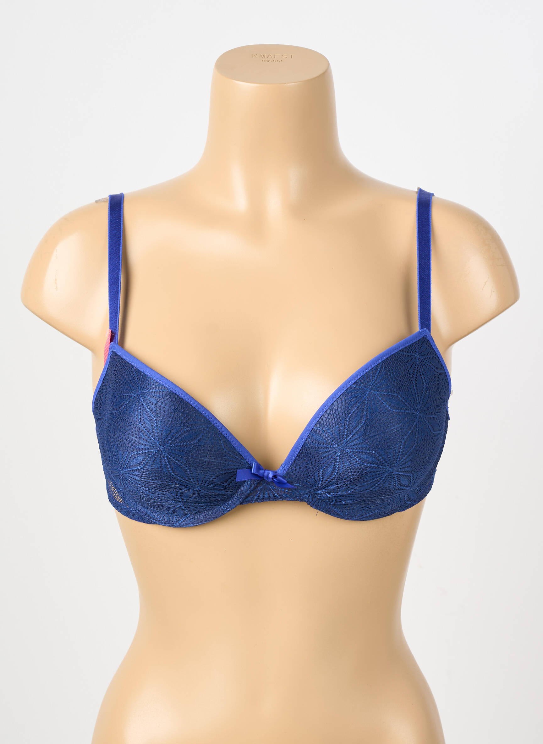 Sutien efect material satinat top sutien push-up albastru PASSIONATA femeie