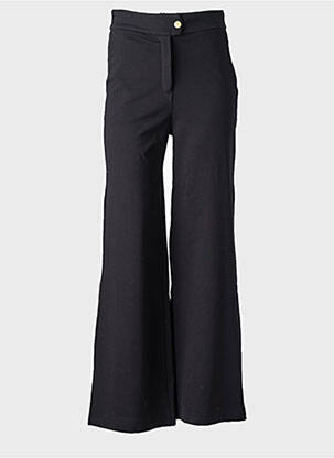 Pantalon evazat elasticitate talie înaltă negru SCARLET ROOS femeie