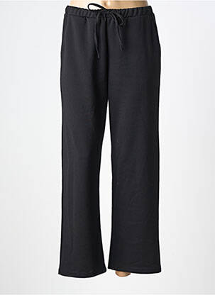 Pantalon larg țesătură crep mărime normală negru KAKIE femeie