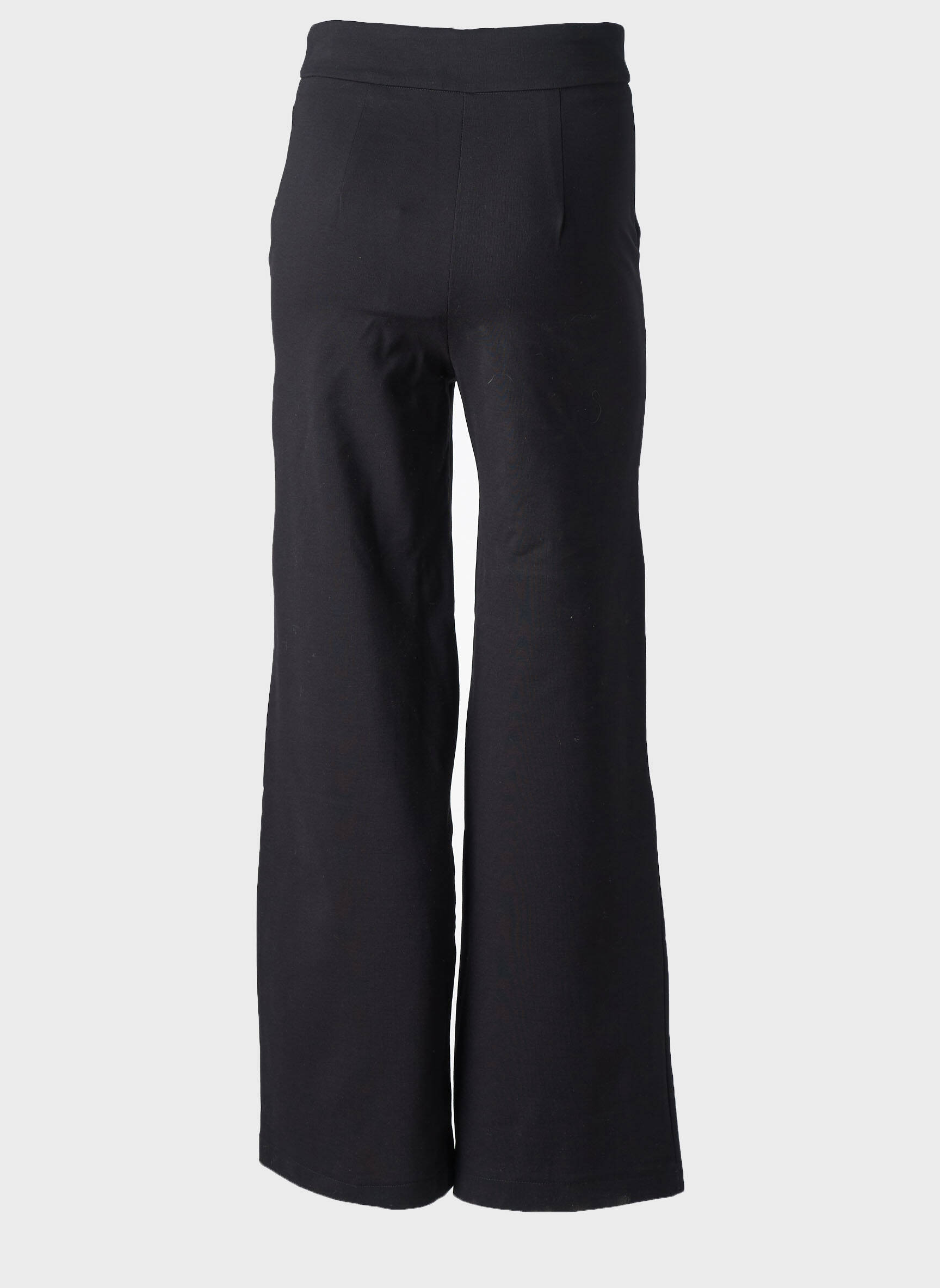 Pantalon evazat elasticitate talie înaltă negru SCARLET ROOS femeie