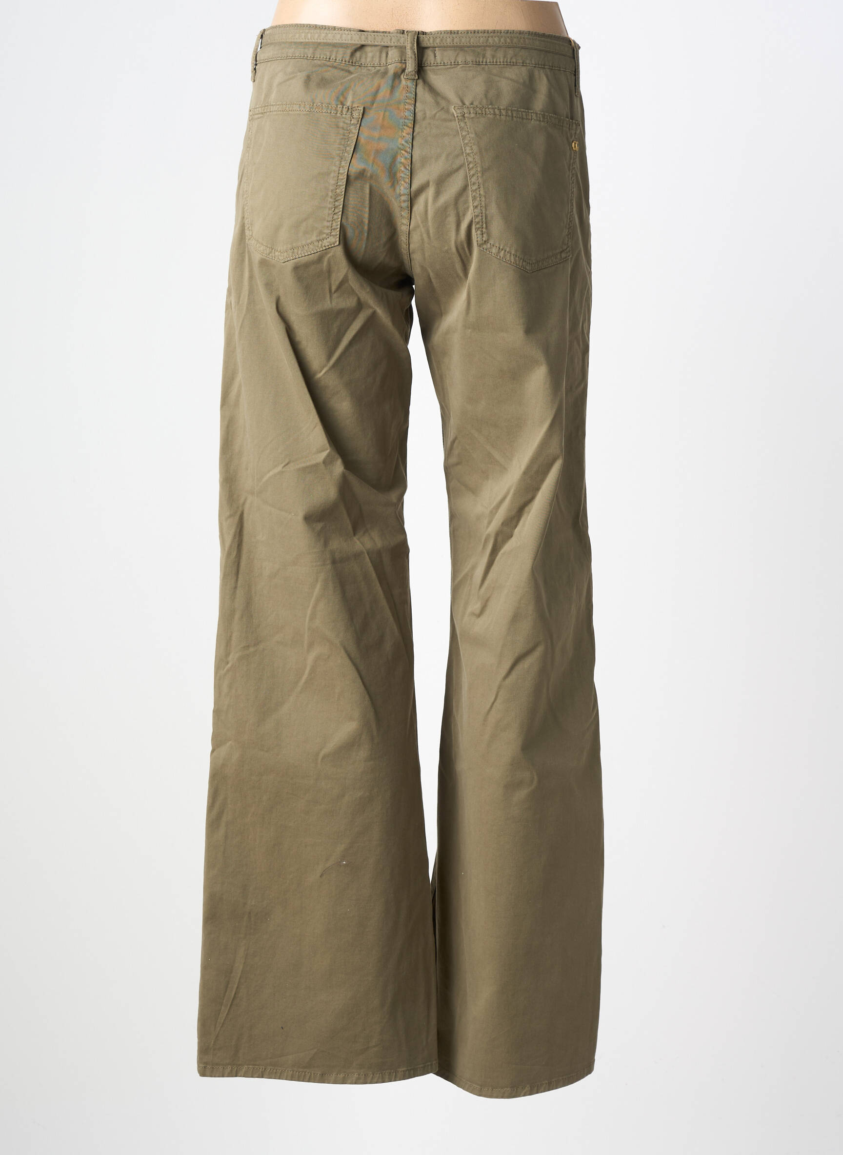 Pantalon evazat mărime normală mărime normală verde LE TEMPS DES CERISES femeie