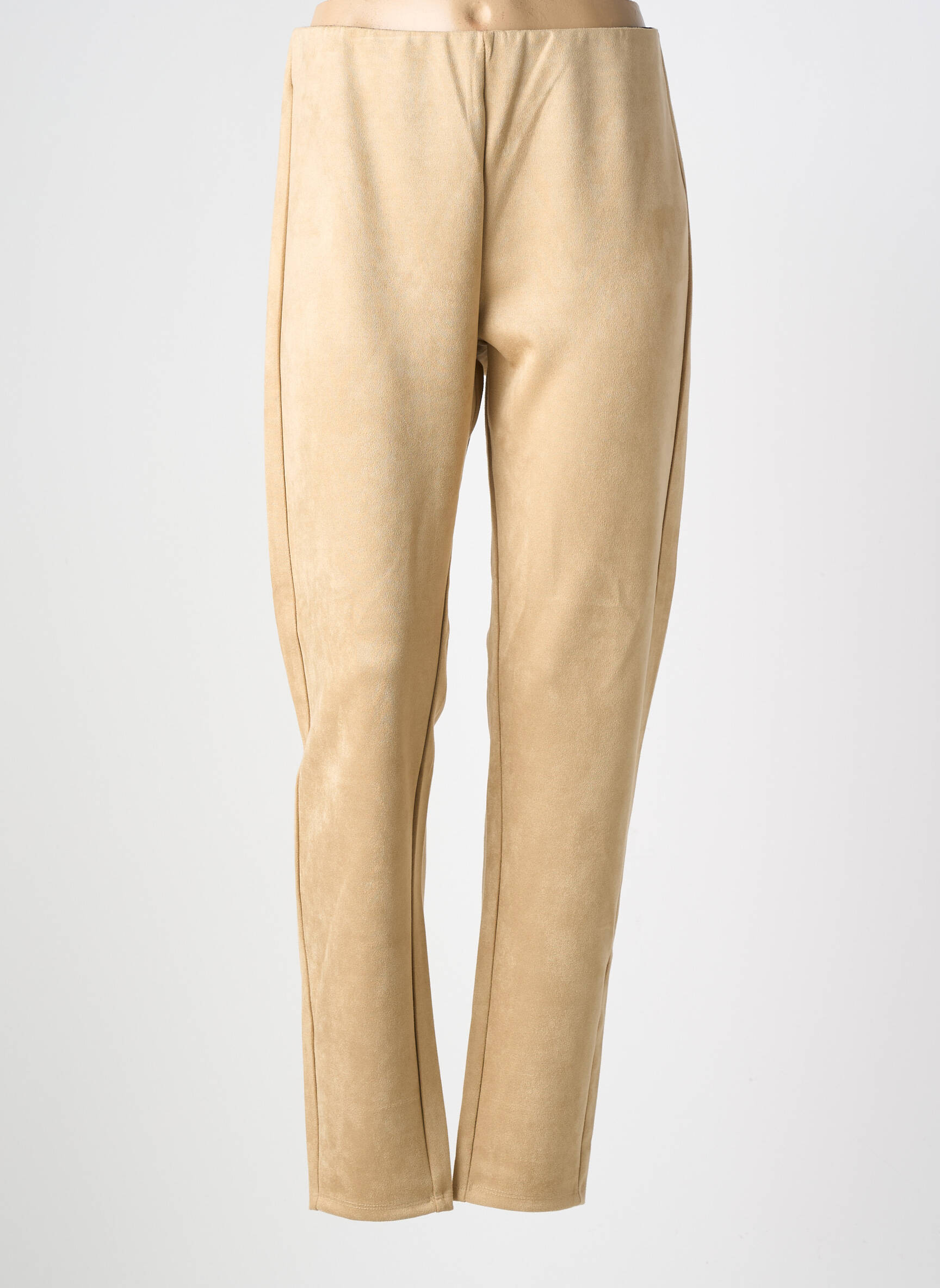 Pantalon slim talie elastică mărime normală bej SOYACONCEPT femeie