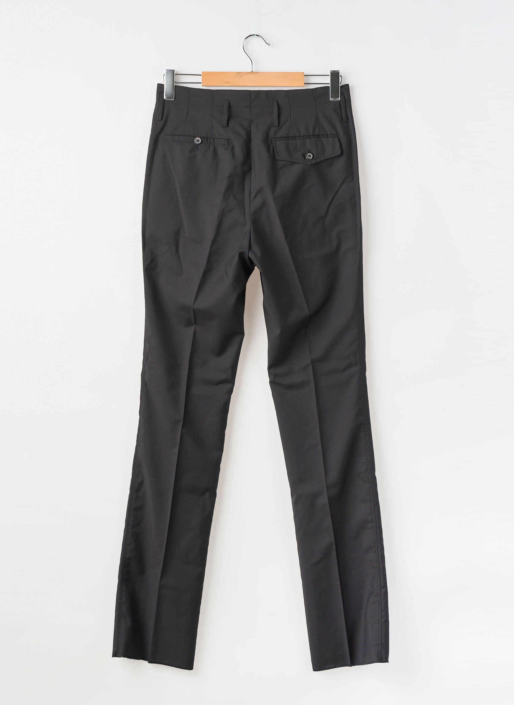 Pantalon slim talie cu cleme talie înaltă negru LANVIN bărbat