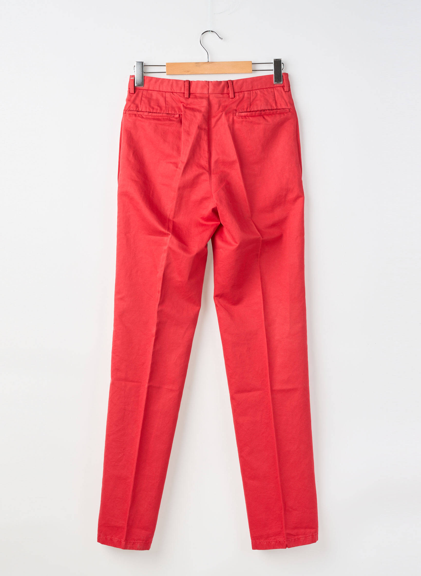 Pantalon chino țesătură poplin mărime normală roșu ZINS bărbat