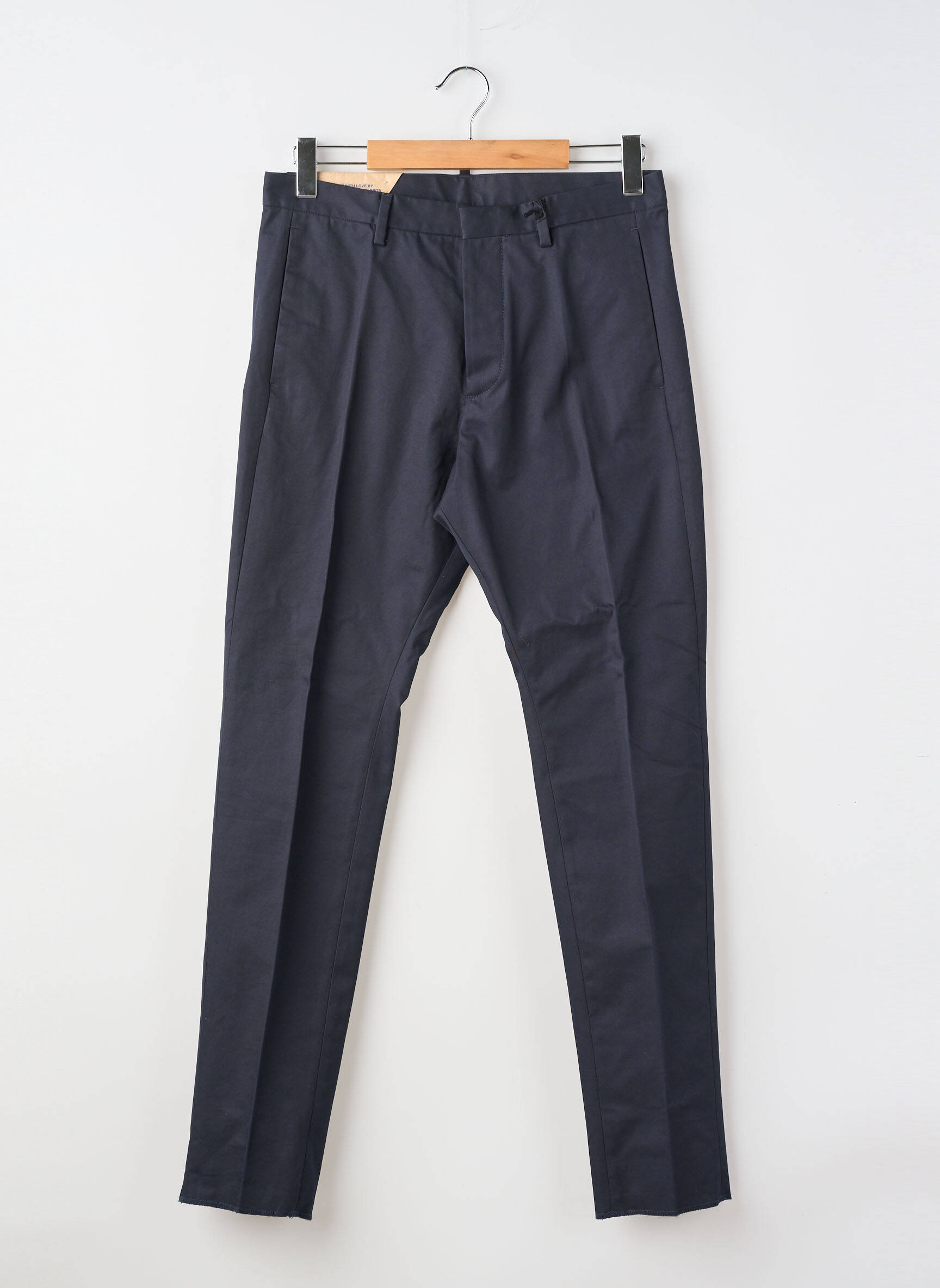 Pantalon slim finisaj margine de finisat talie joasă albastru DSQUARED2 bărbat
