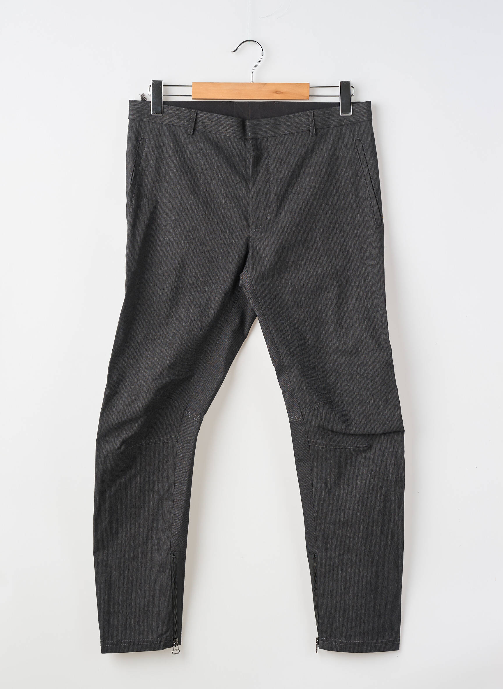 Pantalon slim țesătură melanj mărime normală negru LANVIN bărbat