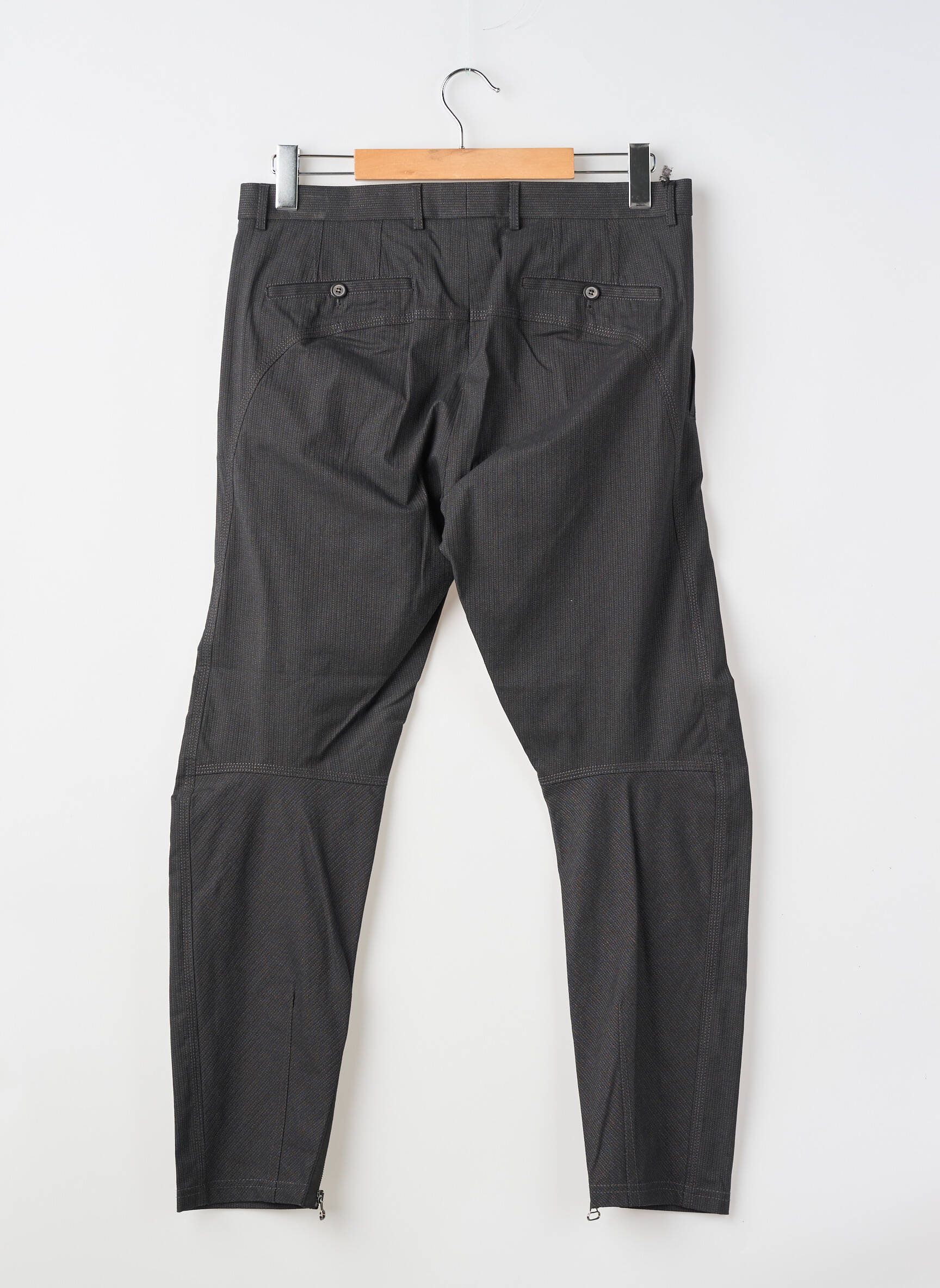 Pantalon slim țesătură melanj mărime normală negru LANVIN bărbat