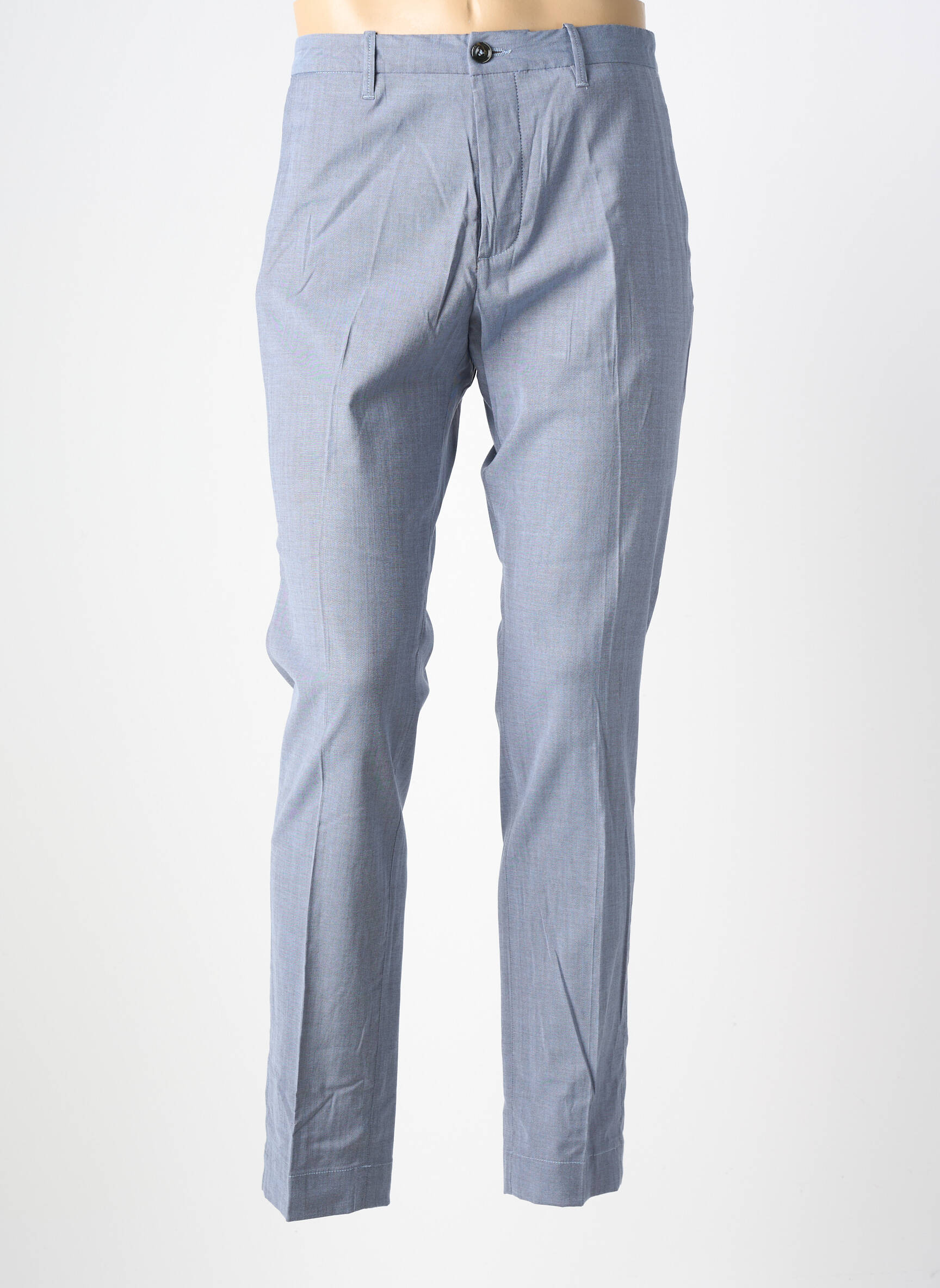 Pantalon slim țesătură melanj mărime normală albastru NINE IN THE MORNING bărbat