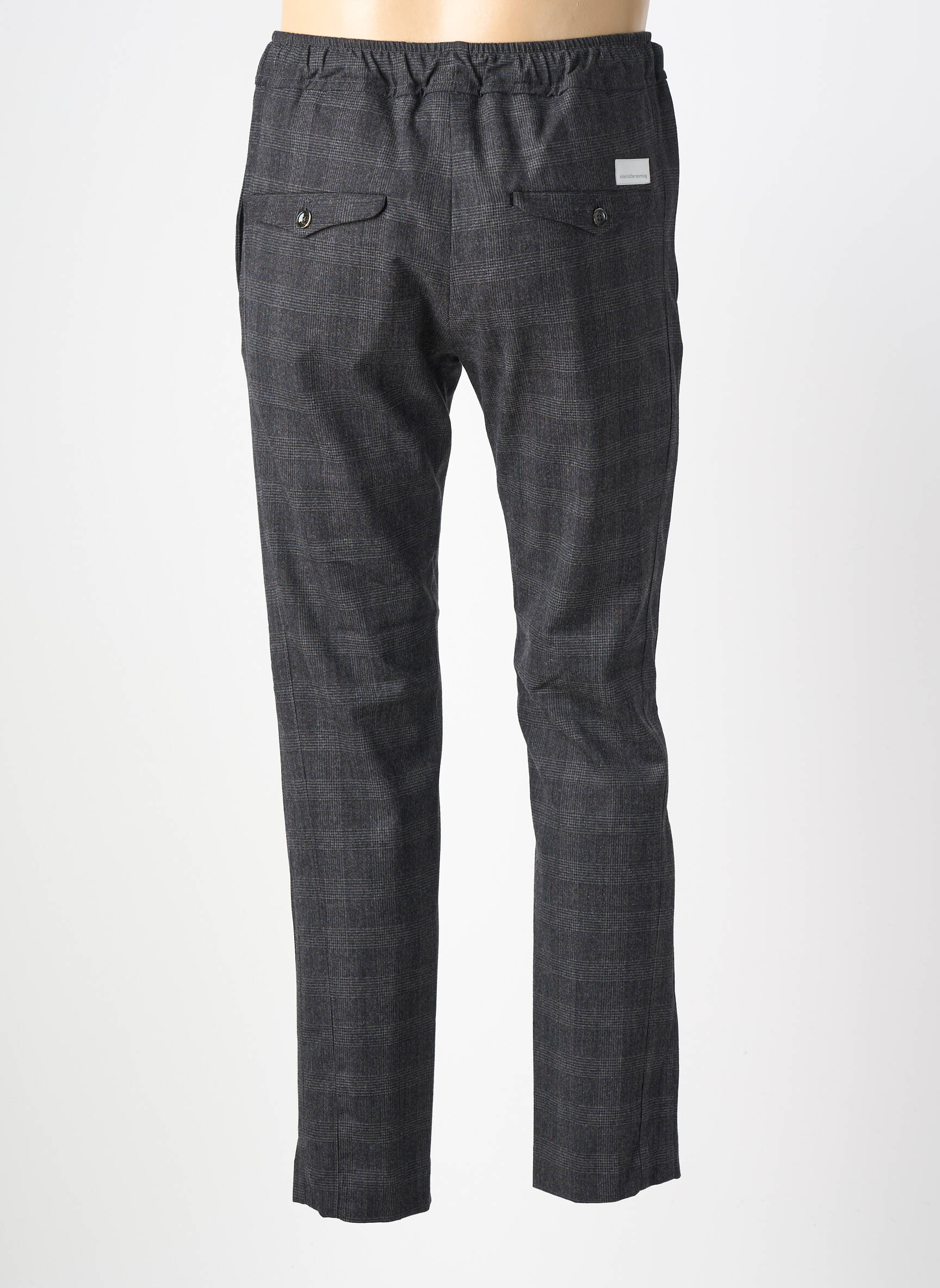 Pantalon chino imprimeu imprimeu prinț de wales mărime normală gri NINE IN THE MORNING bărbat