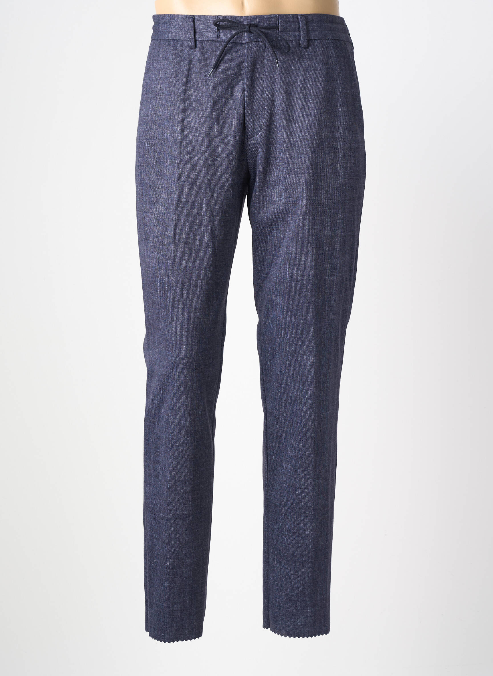 Pantalon slim talie elastică mărime normală albastru !OHO! femeie