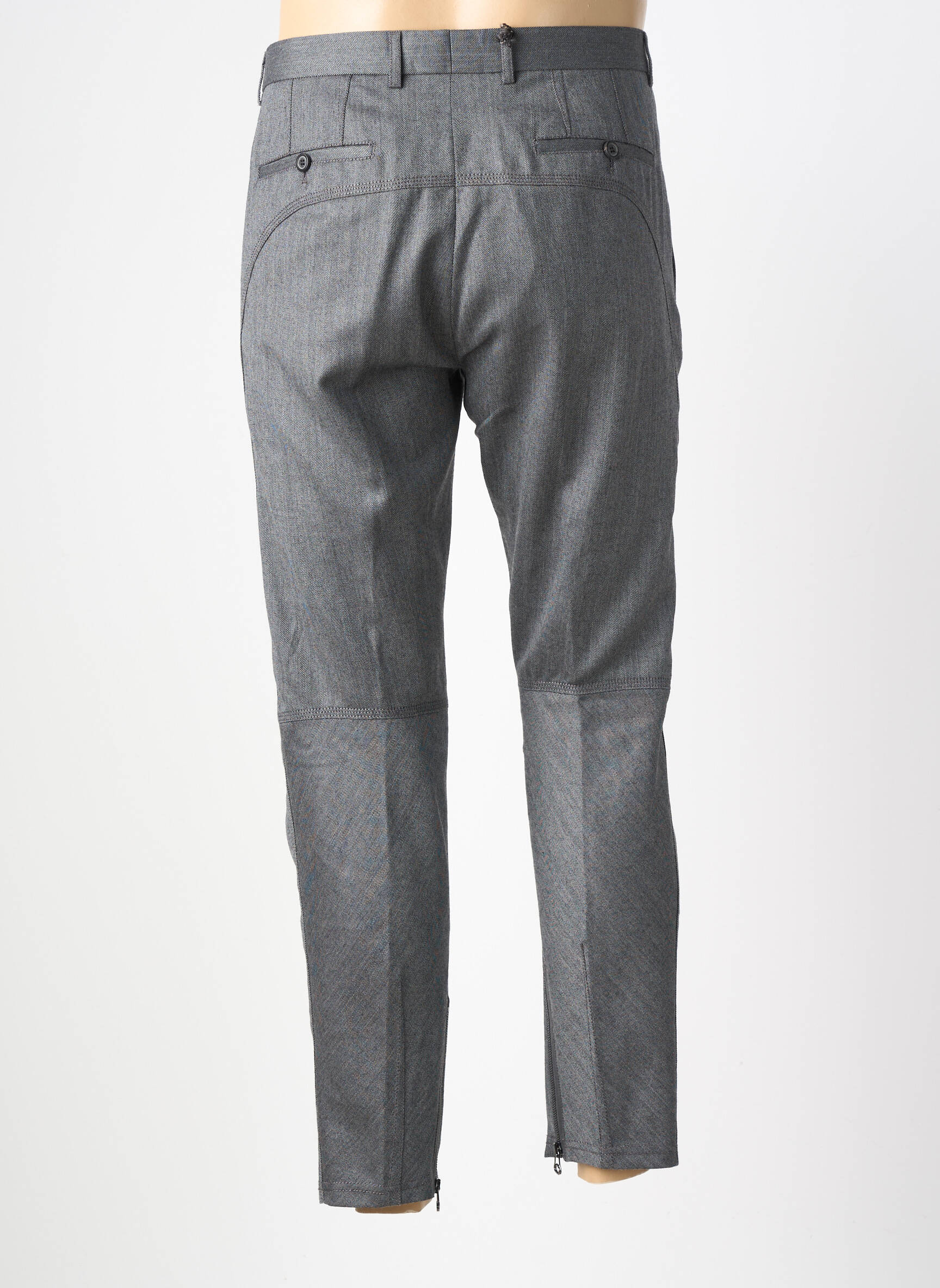 Pantalon slim țesătură melanj mărime normală gri LANVIN bărbat