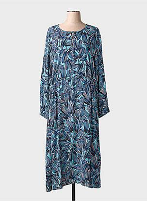Rochie lungă mâneci lungi mâneci lungi albastru MASAI femeie