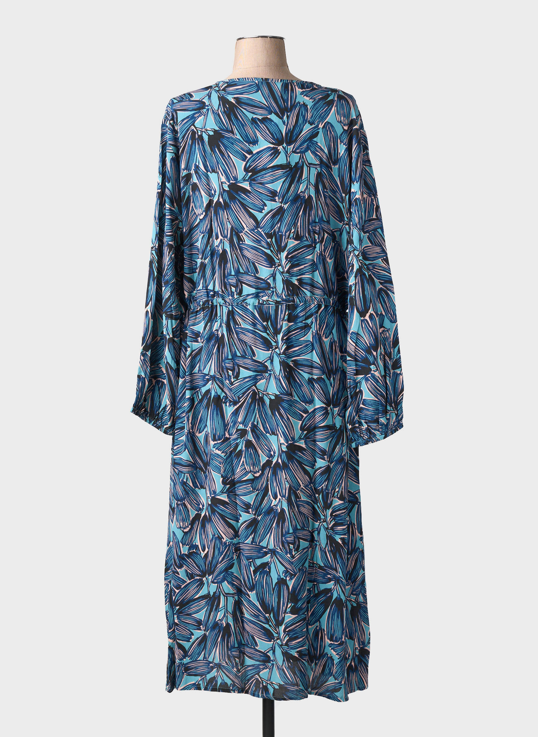 Rochie lungă mâneci lungi mâneci lungi albastru MASAI femeie