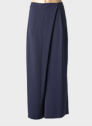 Pantalon drept talie elastică albastru MASAI femeie