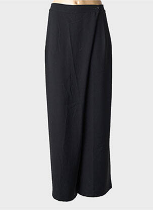 Pantalon drept talie elastică negru MASAI femeie