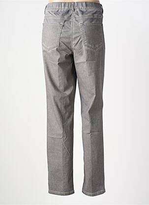 Pantalon drept talie elastică gri ASCARI femeie