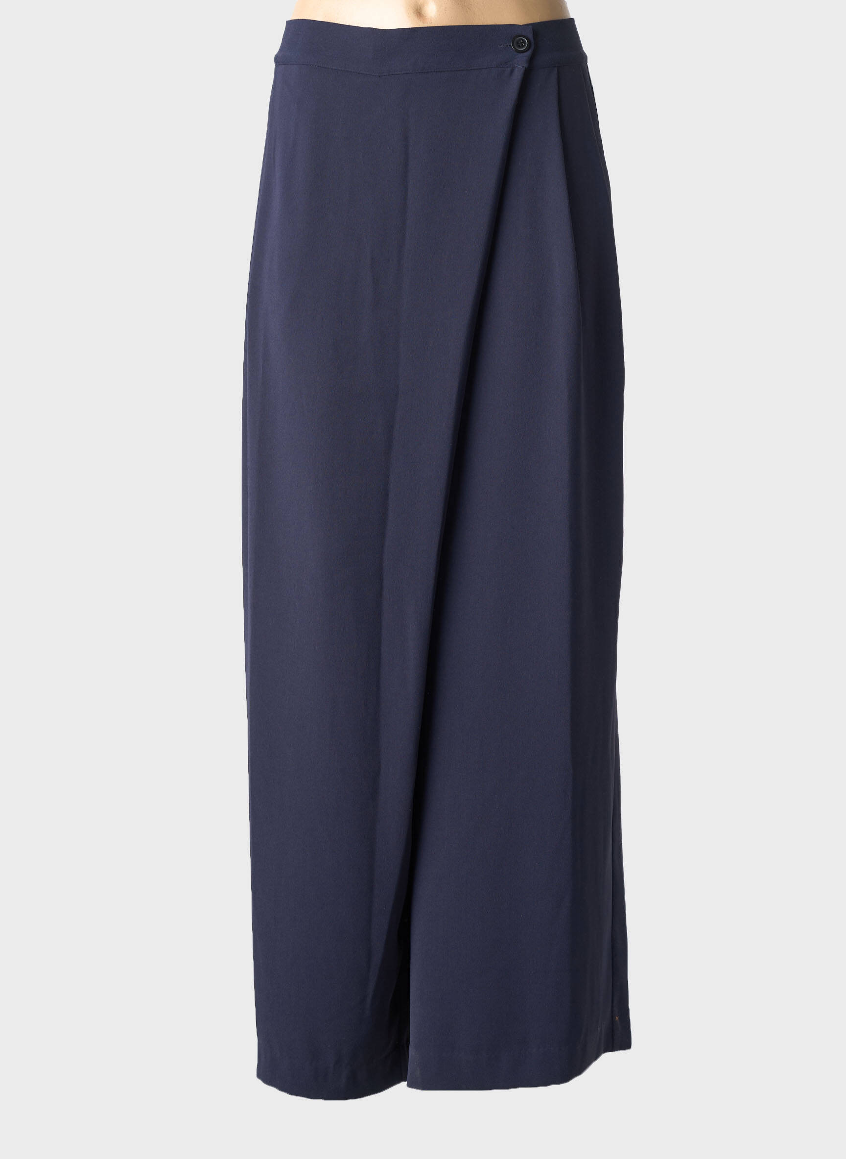 Pantalon drept talie elastică albastru MASAI femeie