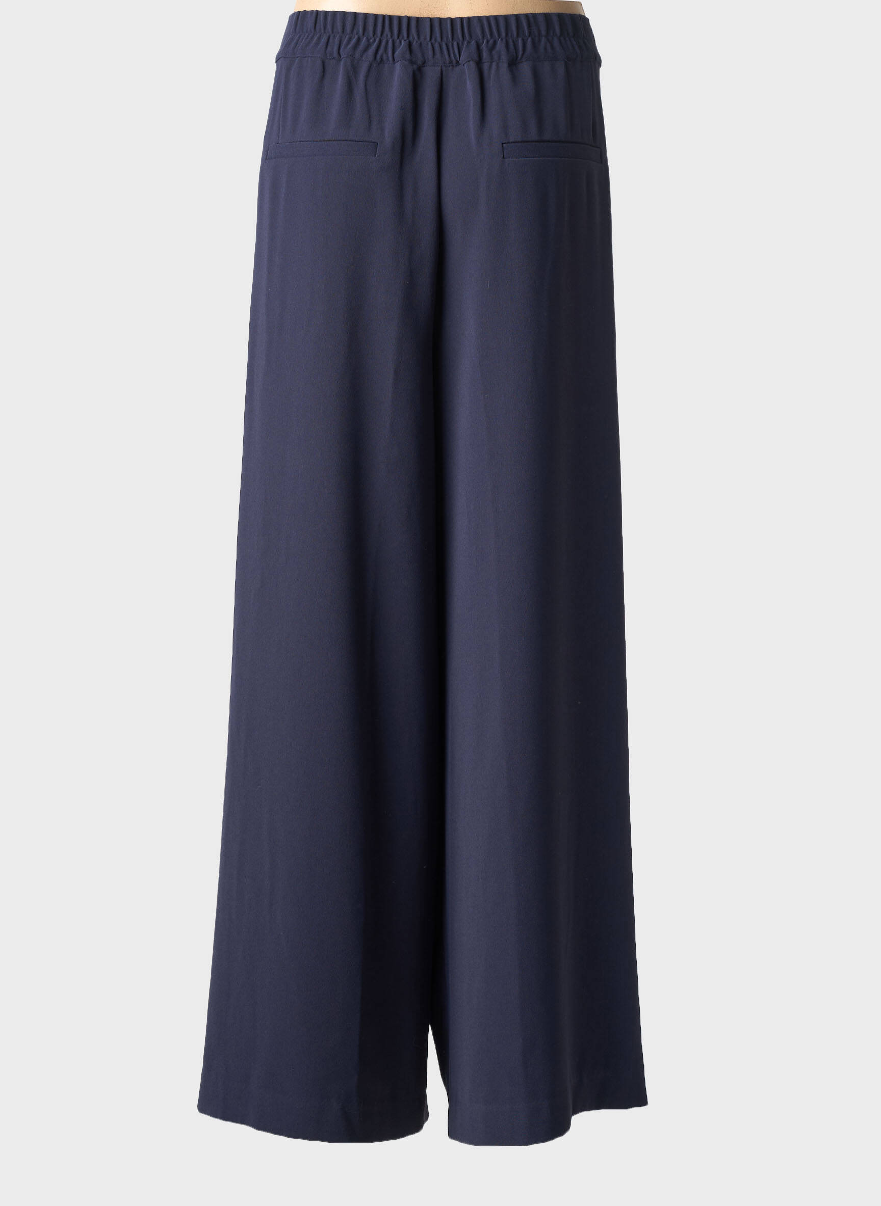 Pantalon drept talie elastică albastru MASAI femeie