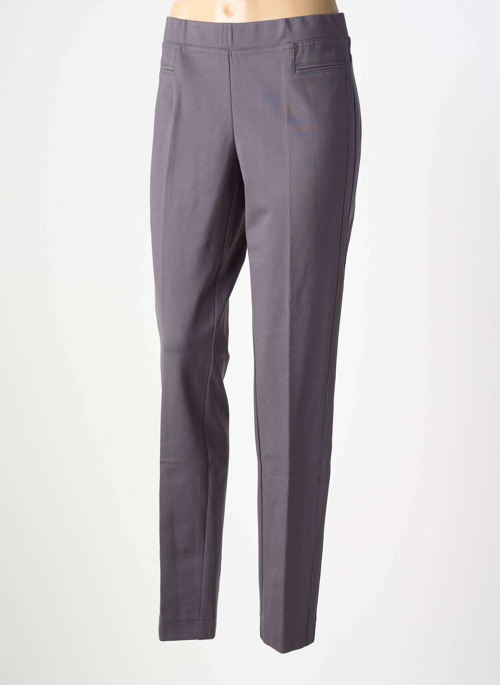 Pantalon slim talie elastică gri ASCARI femeie