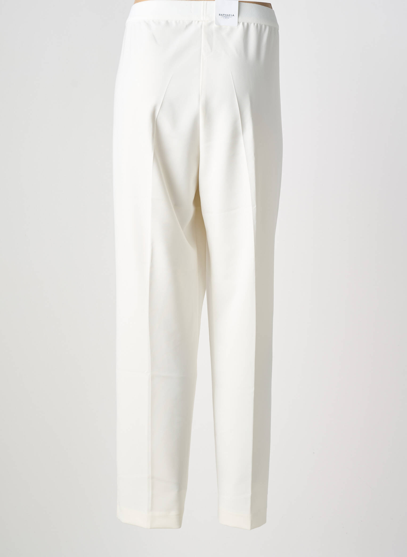 Pantalon drept talie elastică alb RAPHAELA BY BRAX femeie