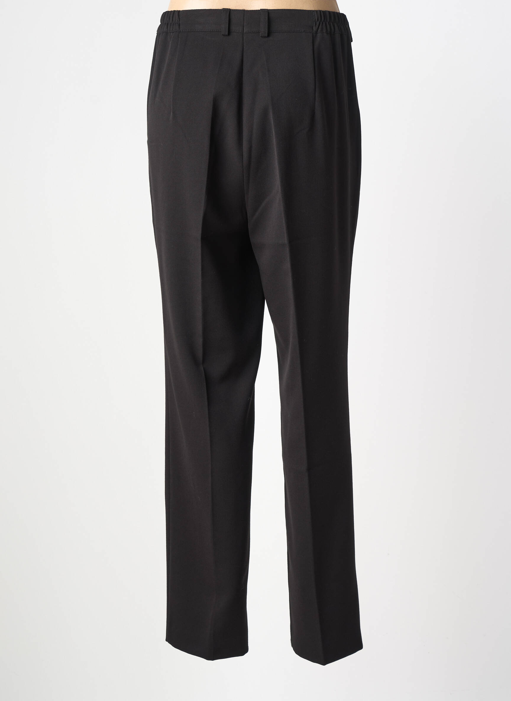 Pantalon drept talie elastică negru ADELINA BY SCHEITER femeie