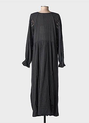 Rochie lungă mâneci lungi mâneci lungi negru MAISON HOTEL femeie