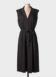 Rochie midi mâneci scurte mâneci scurte negru KING LOUIE femeie