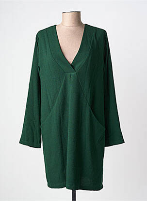 Rochie scurtă mâneci lungi mâneci lungi verde PAKO LITTO femeie