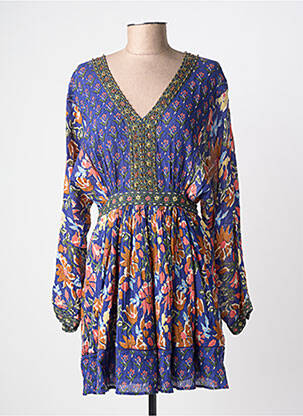 Rochie scurtă mâneci lungi mâneci lungi albastru LOUIZON femeie