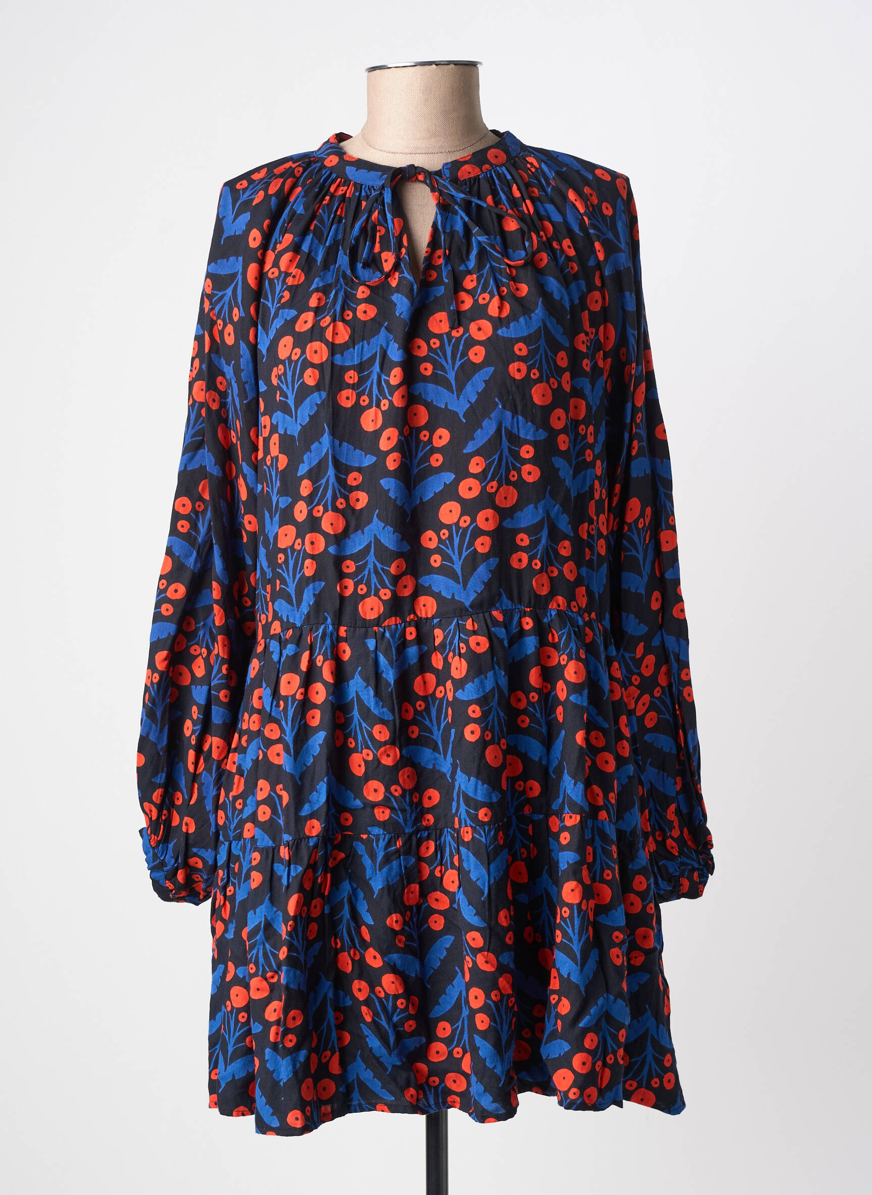 Rochie scurtă mâneci lungi mâneci lungi albastru COMPAÑIA FANTASTICA femeie