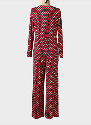 Salopetă-pantalon croială cambrată mâneci lungi roșu SURKANA femeie