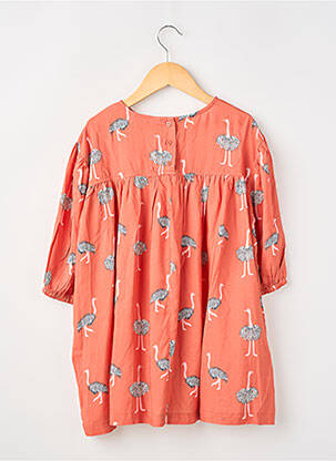 Rochie midi guler rotund mâneci 3/4 portocalie COMPAÑIA FANTASTICA fată