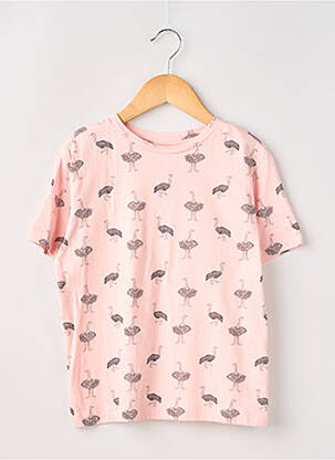 Tricou croială cambrată mâneci scurte roz COMPAÑIA FANTASTICA fată