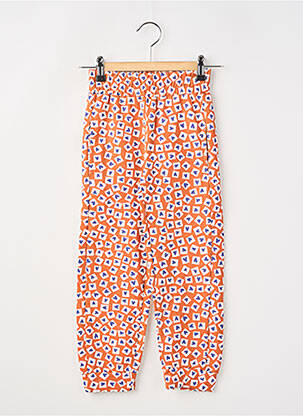 Pantalon drept strânsă pe partea de jos talie elastică portocalie COMPAÑIA FANTASTICA fată