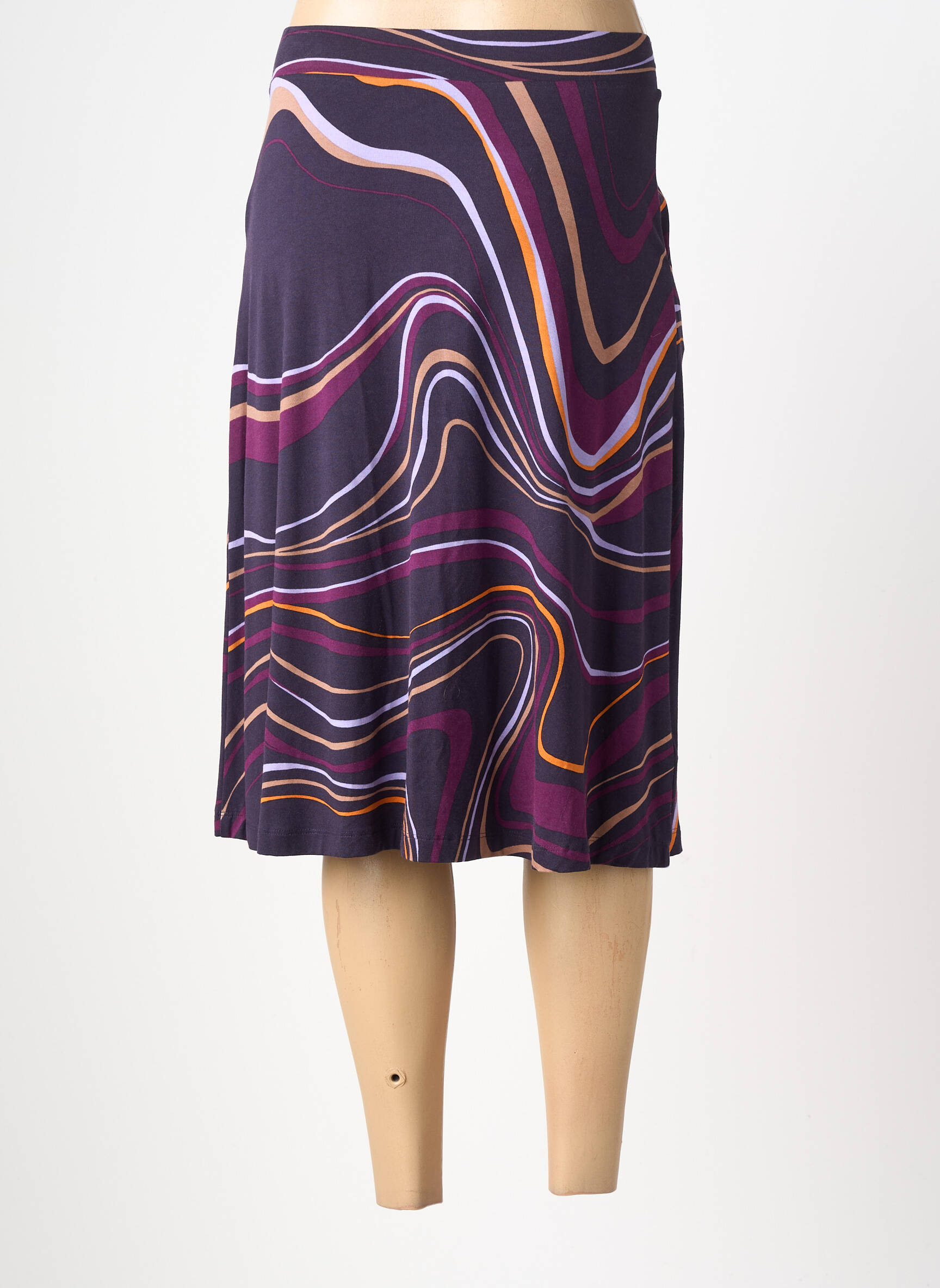 Fustă midi elasticitate violet SURKANA femeie
