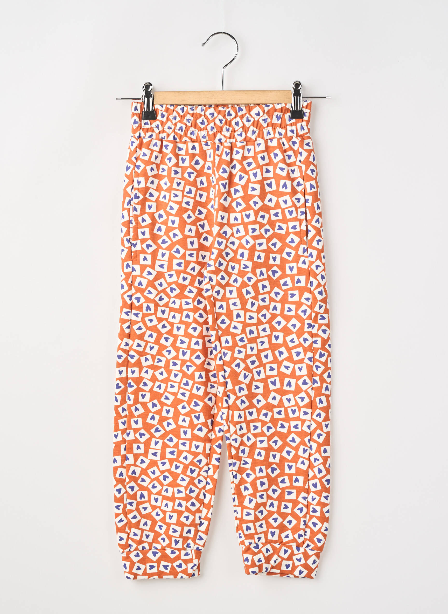 Pantalon drept strânsă pe partea de jos talie elastică portocalie COMPAÑIA FANTASTICA fată