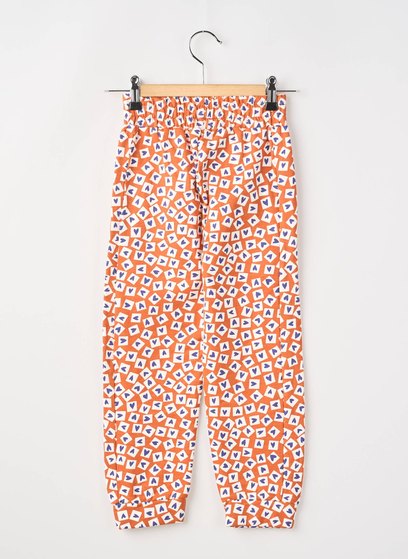 Pantalon drept strânsă pe partea de jos talie elastică portocalie COMPAÑIA FANTASTICA fată