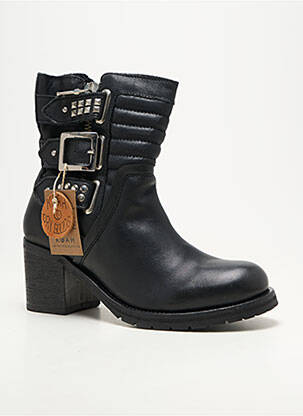 Botine/ghete material neted toc de 7 la 9 cm negru KOAH femeie
