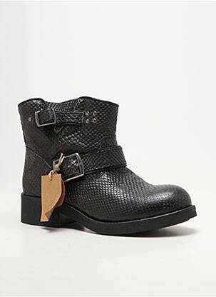 Botine/ghete toc mic toc de 4 la 6 cm negru KOAH femeie