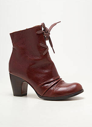 Botine/ghete material neted toc de 7 la 9 cm maro CHIE MIHARA femeie