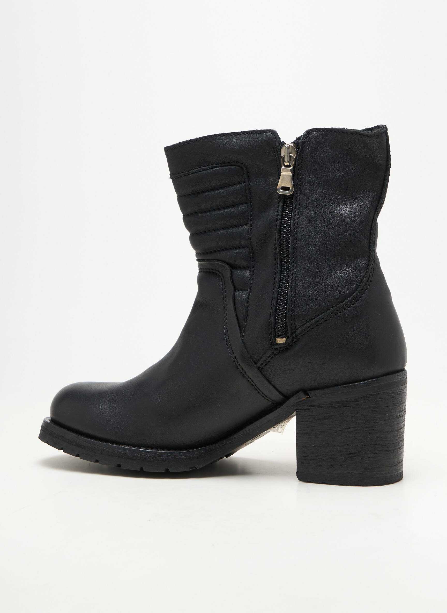 Botine/ghete material neted toc de 7 la 9 cm negru KOAH femeie