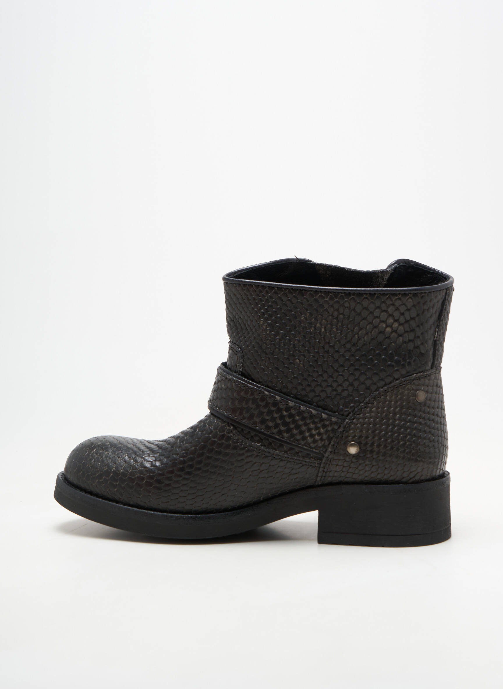 Botine/ghete toc mic toc de 4 la 6 cm negru KOAH femeie